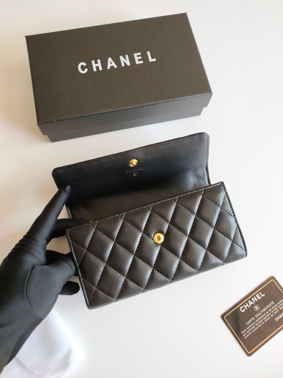 Chanel Classic Long Purse Caviar 19 Black Calfskin view 6