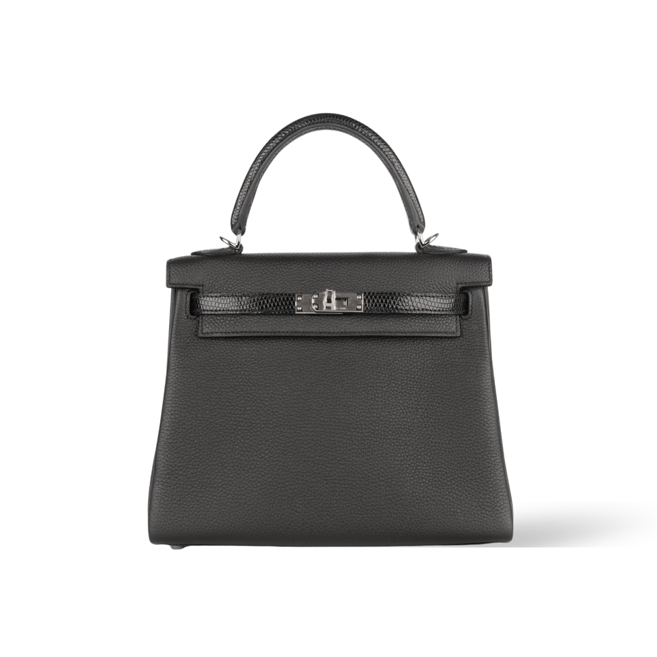 Hermes Kelly 28 Bag In Togo Black Leather For Women 28cm/11in