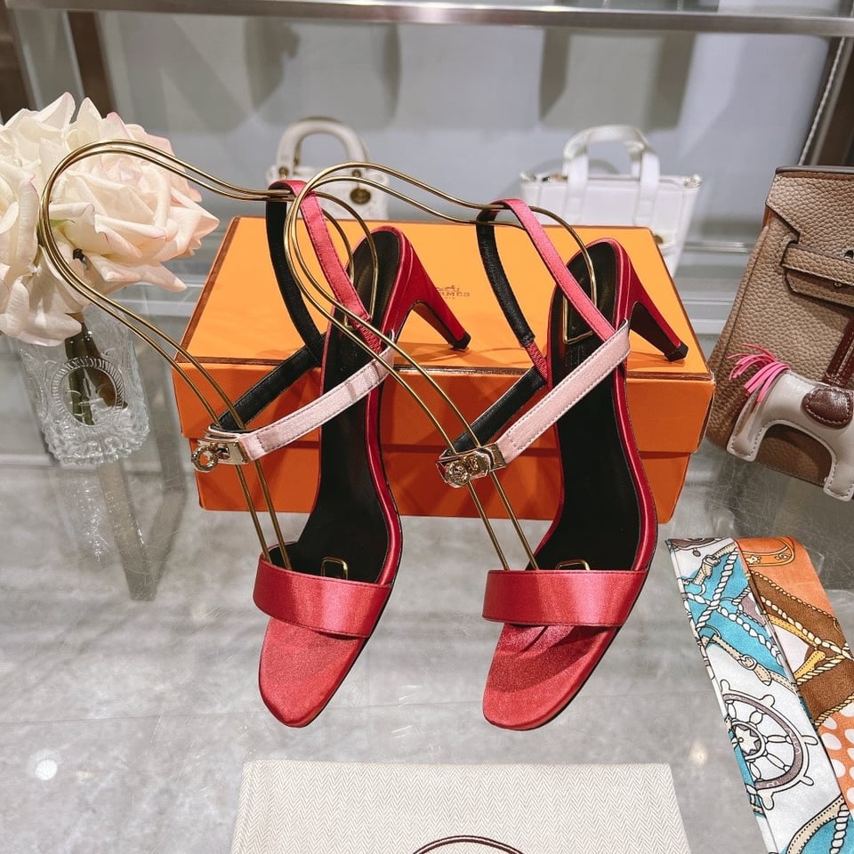 Hermes Glamour 75 Sandal Red view 7