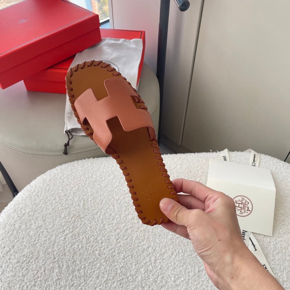Herm?S Oran Sandals Stitching In Brown view 7