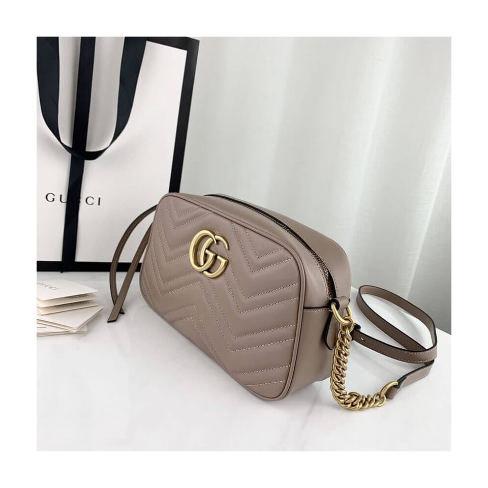 Gucci GG Marmont Small Shoulder Bag Dusty Pink view 6