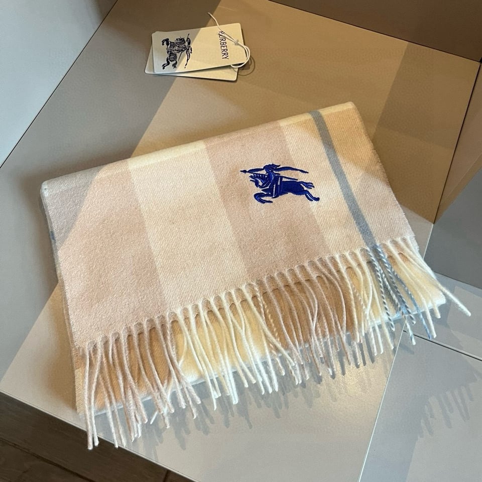 Burberry Cashmere Scarf Beige For Women 180cm view 6