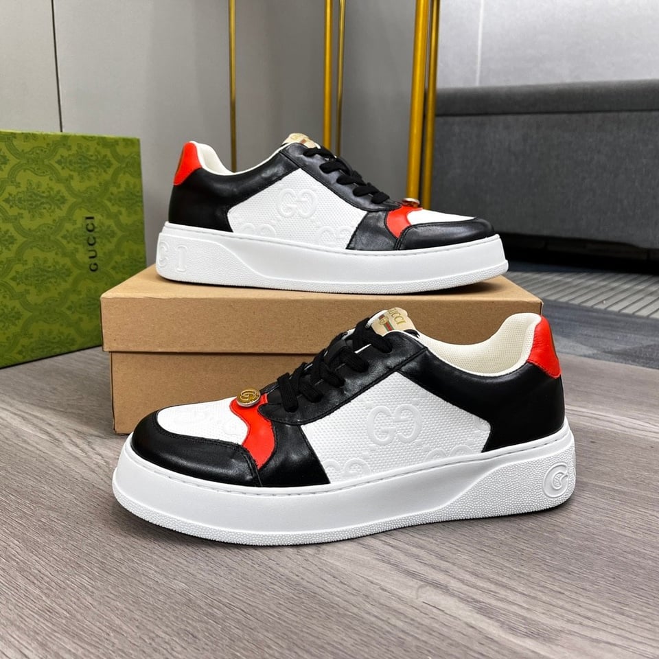 Gucci Screener Sneaker Black Orange view 7