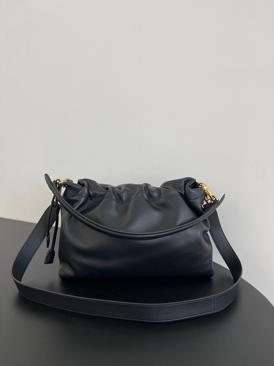 Fendi Mamma Baguette Medium Matcha Black Nappa Leather Bag 26.5cm view 6
