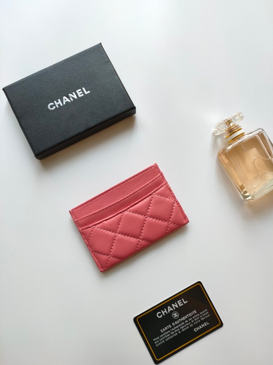 Chanel Card Holder 11.2 Blush Pink Calfskin Gold Icon view 6