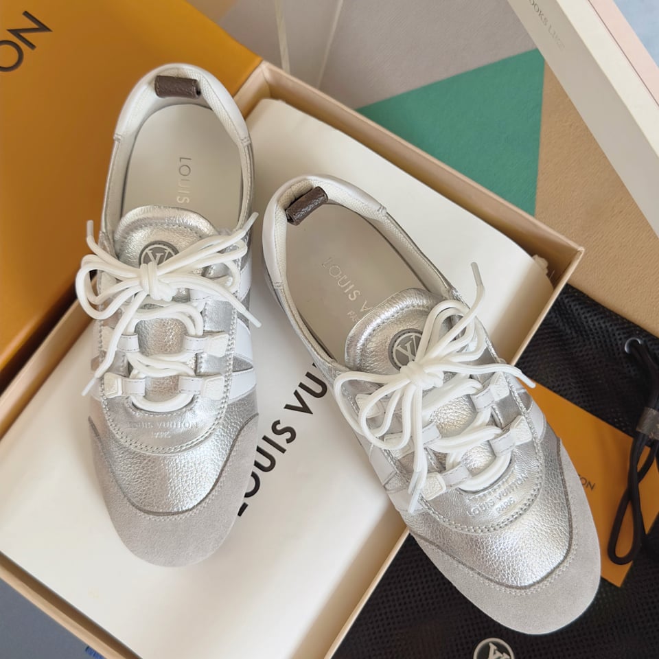 Louis Vuitton Sneakerina Silver White – Women’s Slim Sneakers view 10