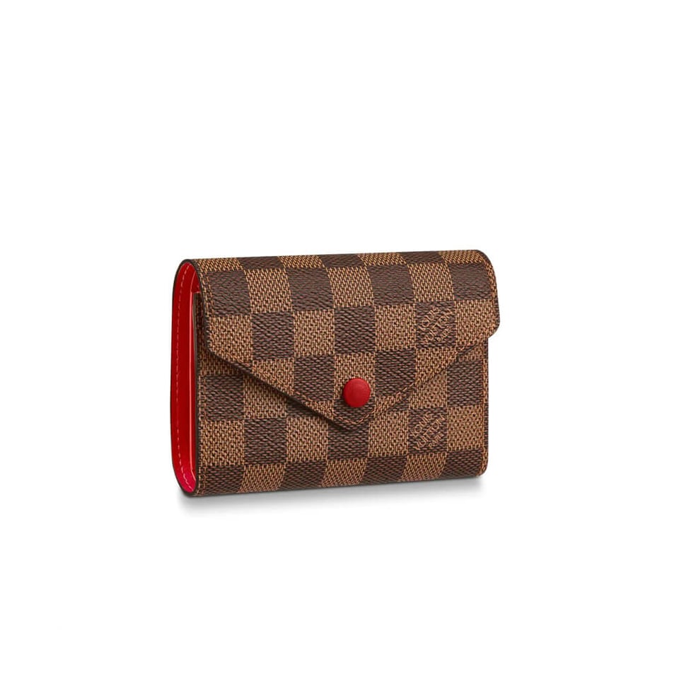 Louis Vuitton Damier Ebene Victorine Wallet Red view 2