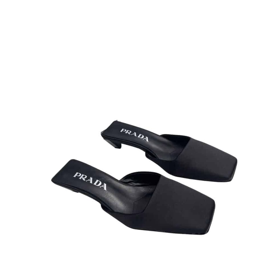 Prada Leather Mules Black view 2