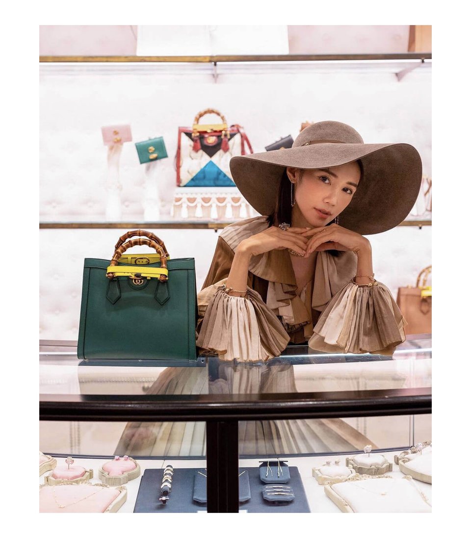Gucci Diana Small Tote Bag Green view 7