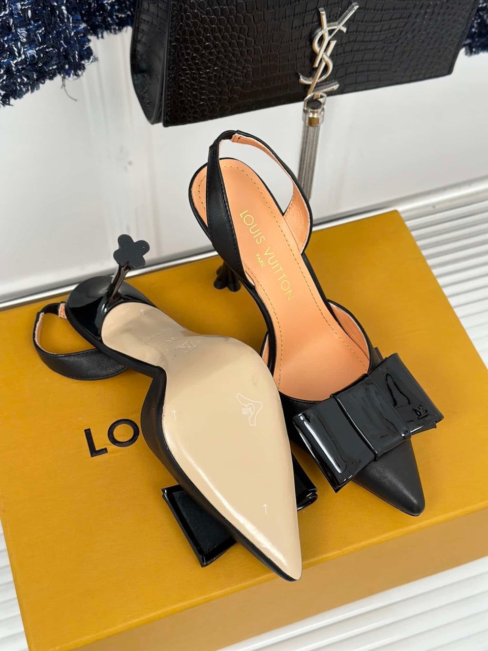 Louis Vuitton Blossom Slingback Pump Black 1Acaps view 11