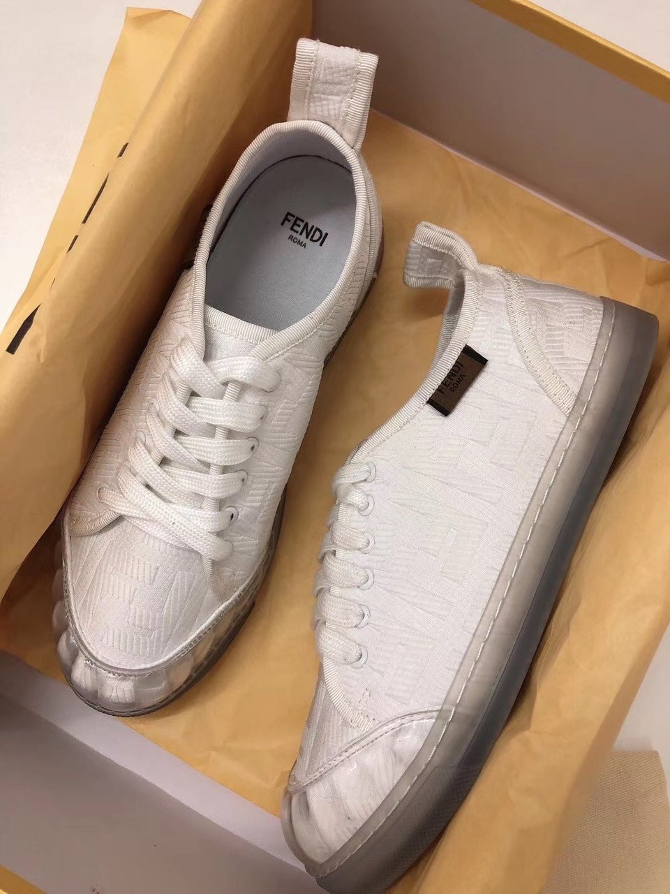 Fendi Corda Low Top Sneaker Tess Canvas White 8E7083Abn4F0Qa0 view 10