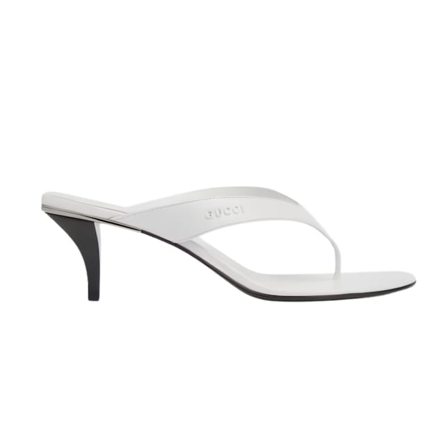 Gucci Women’s Vittoria Thong White Leather 865403