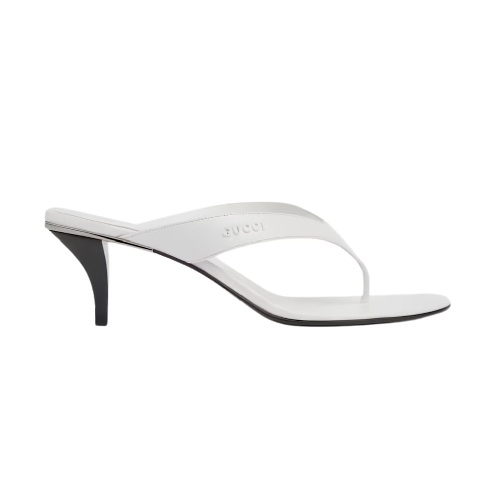 Gucci Women’s Vittoria Thong White Leather 865403