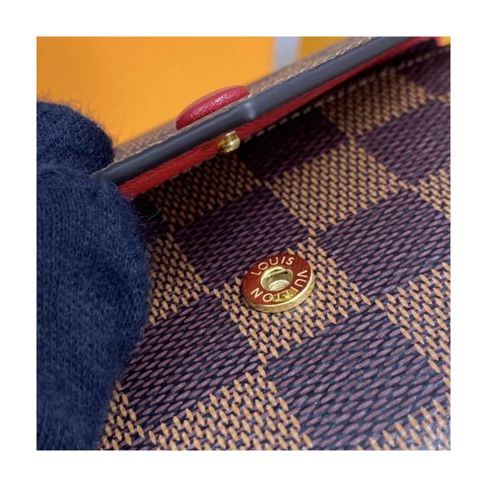 Louis Vuitton Damier Ebene Victorine Wallet Red view 8