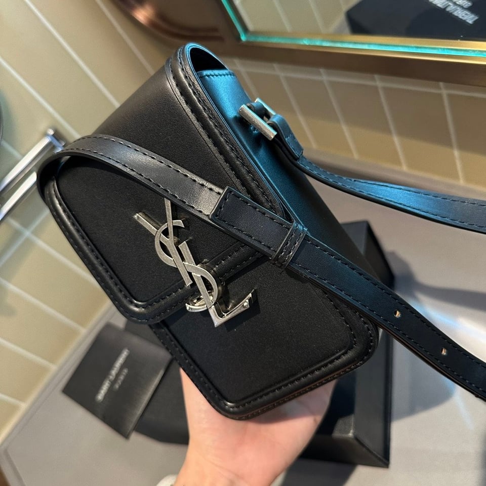Saint Laurent Solferino Mini Bag In Smooth Leather Black 11Cm view 3