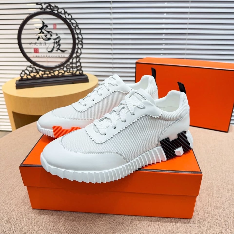 Hermes Bouncing Sneakers Blanc Color Goatskin H261897ZH90390 view 6