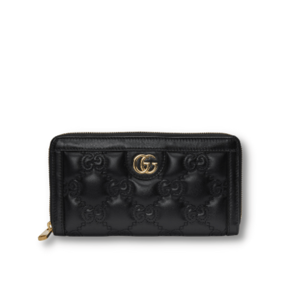 Gucci GG Matelassé Zip-Around Wallet Black 7.6 in/ 19 For Women view 2