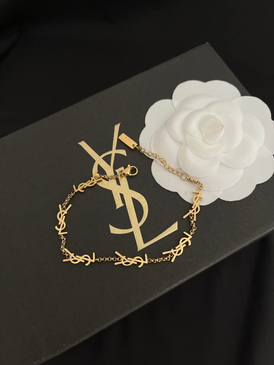 Saint Laurent Cassandre Bracelet Gold Tone view 4