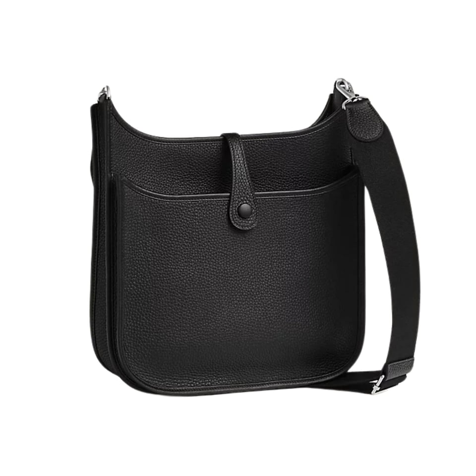 Hermes Evelyne III 29 Bag Black With Silver Toned Hardware 29cm H056277CK89 view 4