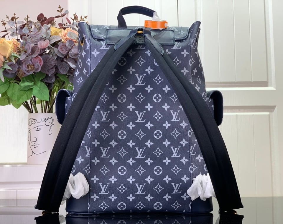 Louis Vuitton Christopher PM Backpack Blue 48Cm Good Quality For Men view 6