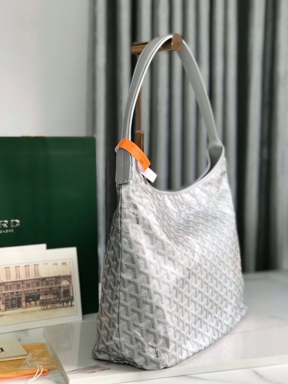 Goyard Hobo Boheme 42Cm Light Grey Canvas view 3