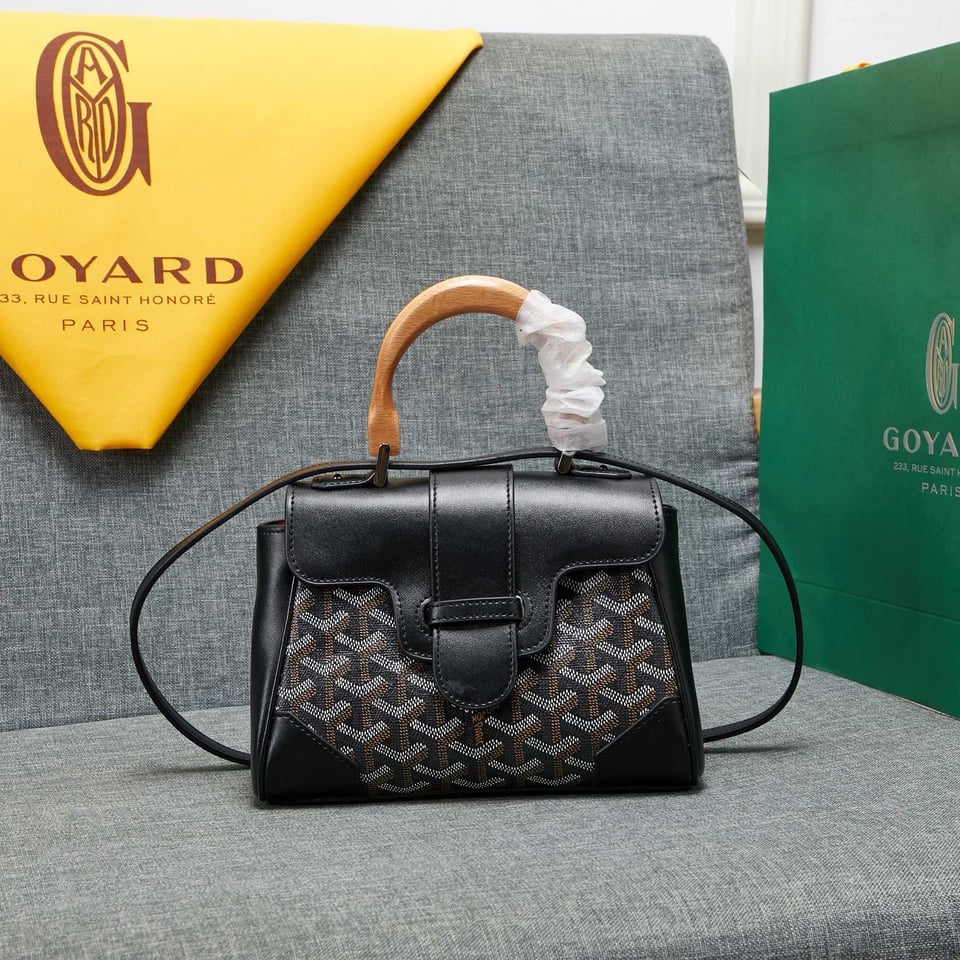 Goyard Saigon Souple Mini Bag Black Canvas 20cm view 2