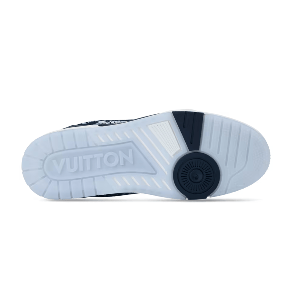 Lv Trainer Sneakers Blue – White Graffiti For Men view 6