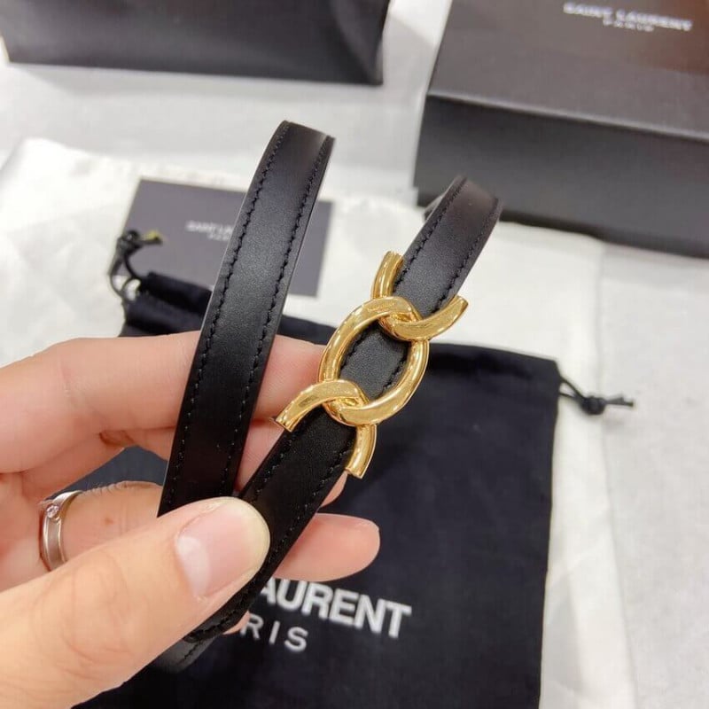 Saint Laurent Chain-Buckle 1.3cm Belt view 7