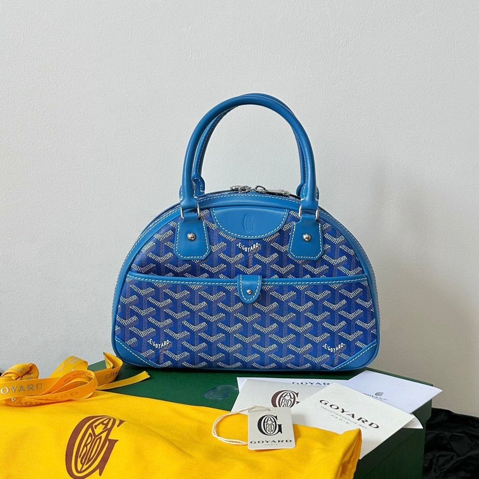 Goyard Goya Bowling Ball Small Blue Canvas 27cm view 2