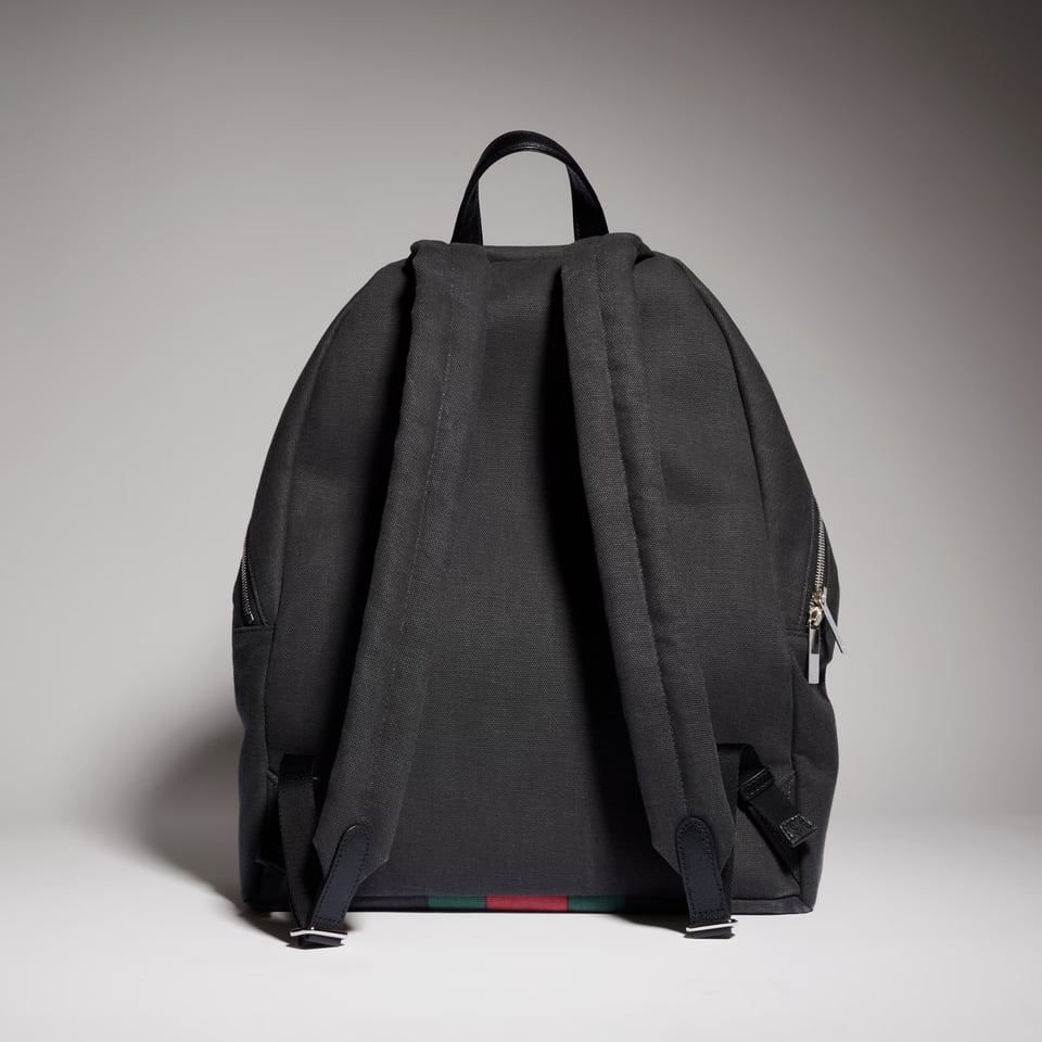 Gucci Positano Large Backpack 875226 Black Canvas 34cm/13.4in view 4