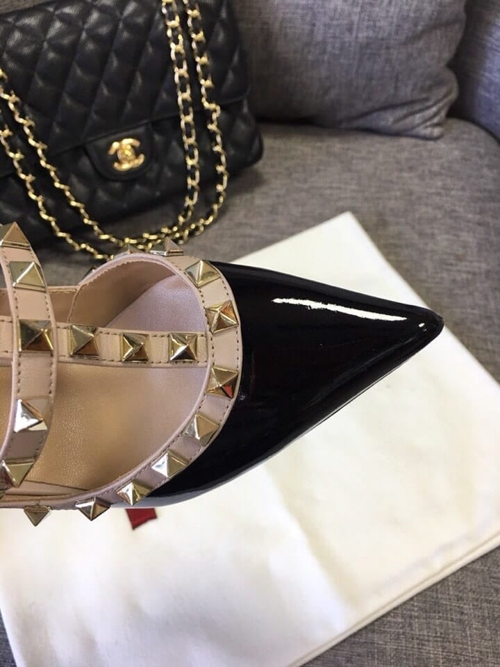 Valentino Patent Rockstud Caged Pump 100Mm Black Zw2S0393Vnwn91 view 3