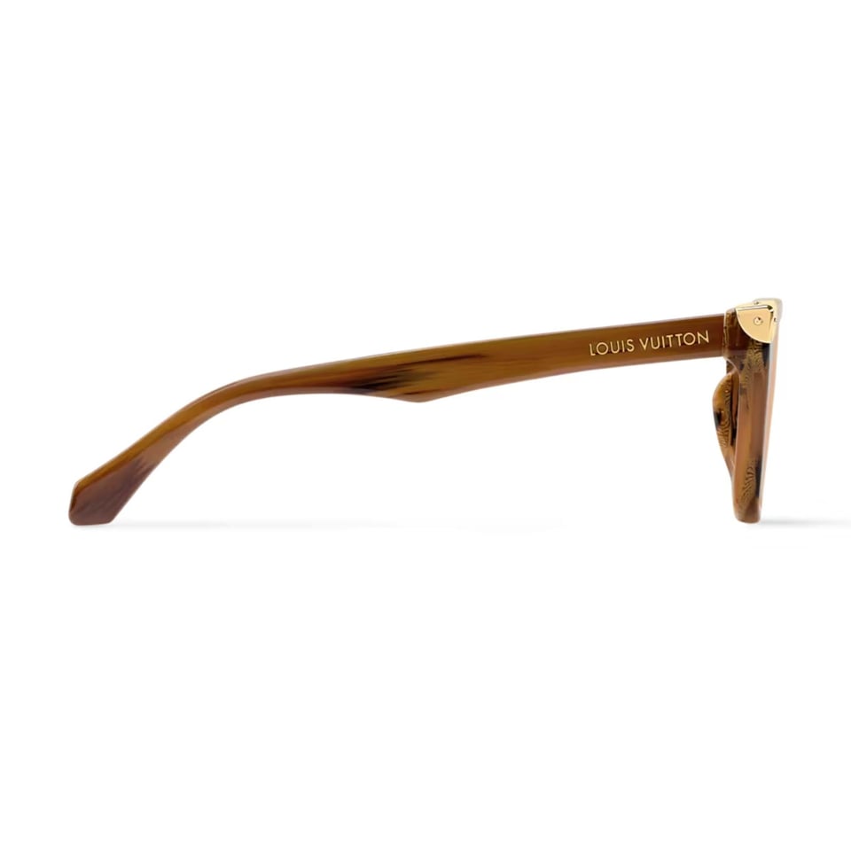 Louis Vuitton Heritage Square-Shaped Sunglasses Marble Brown Z3287U view 3