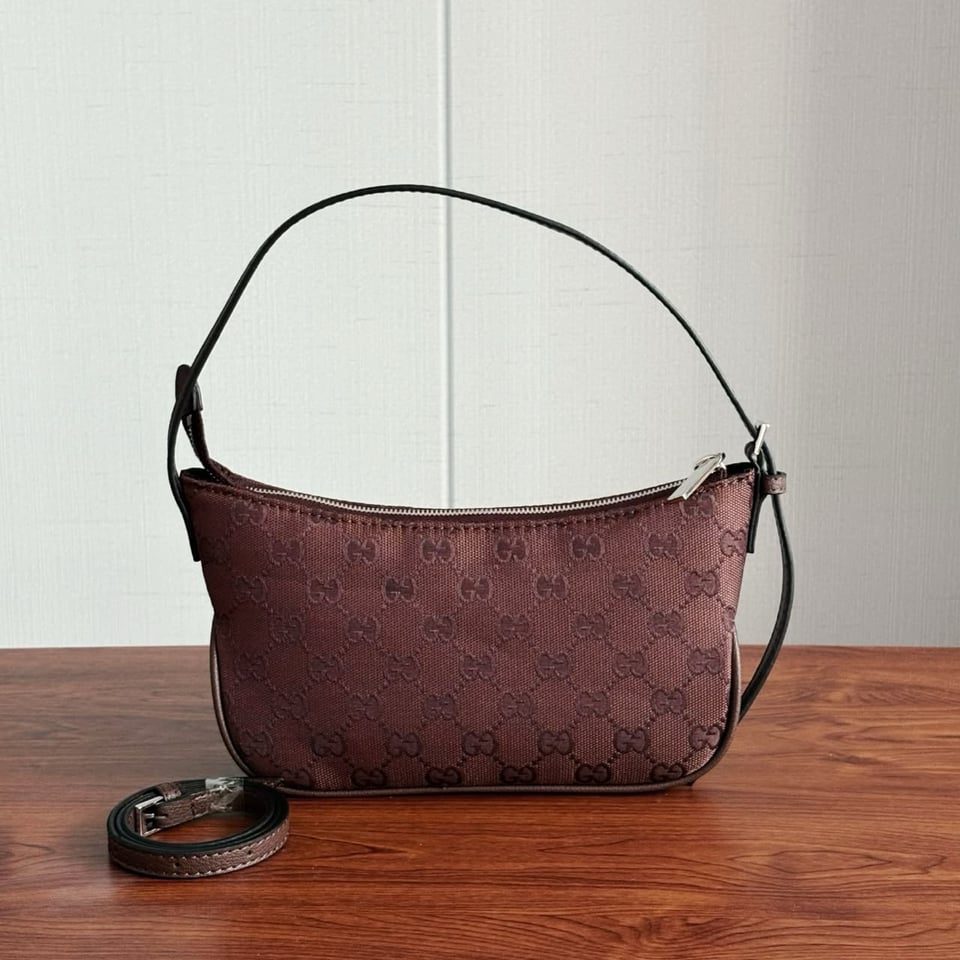 Gucci Lady Lunetta Small Shoulder Bag Dark Brown GG Canvas 22cm/8.7in 874743 view 3
