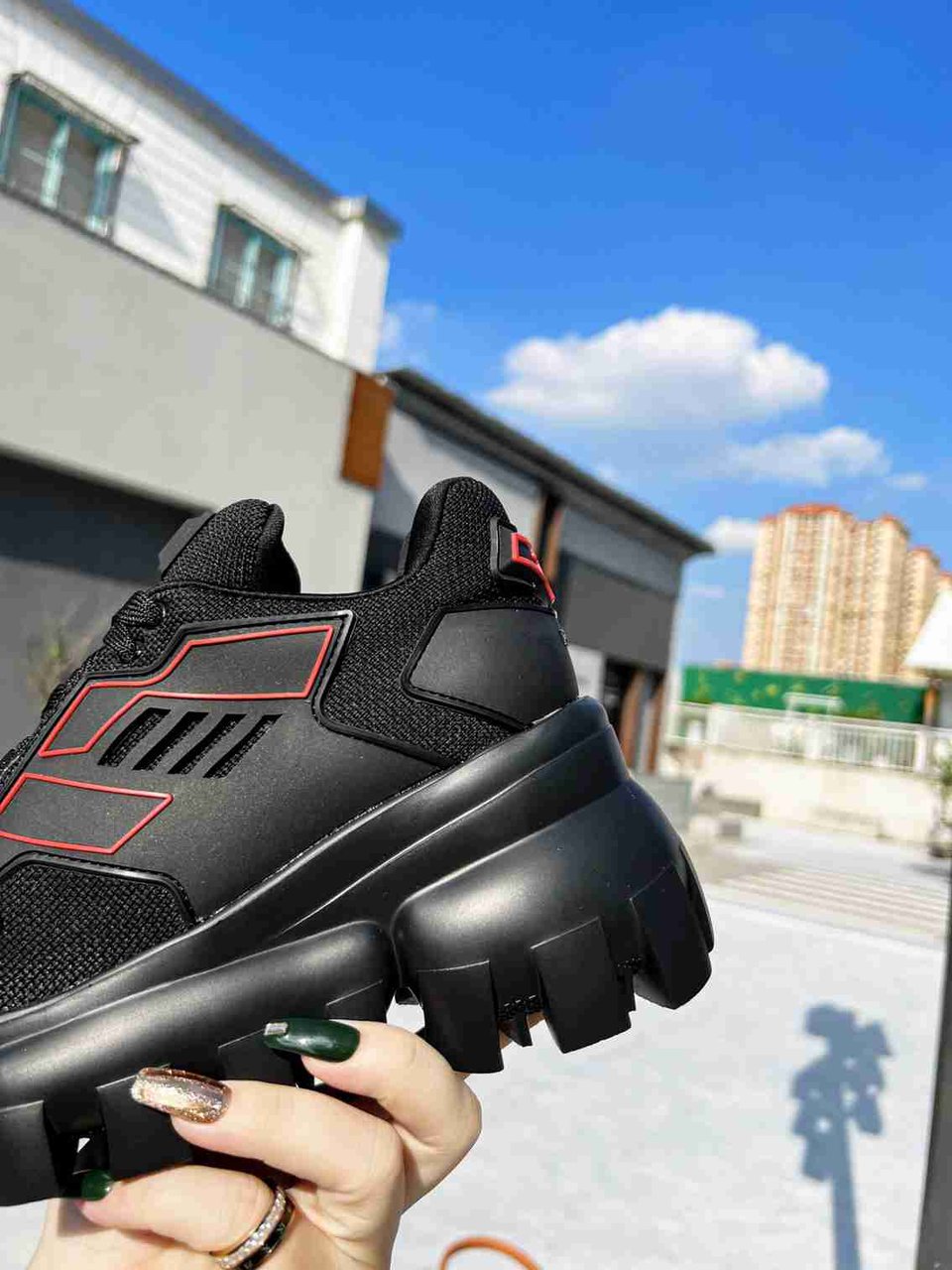 Prada Cloudbust Thunder Sneakers With Black And Red 2Eg2933Lgnf0002 view 5