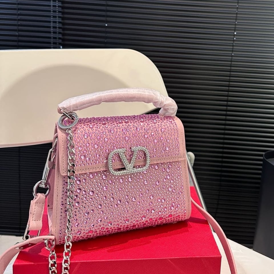 Valentino Vsling Mini Handbag With Sparkling Rose Quartz 19Cm 3W0B0G97Thv D0M view 3