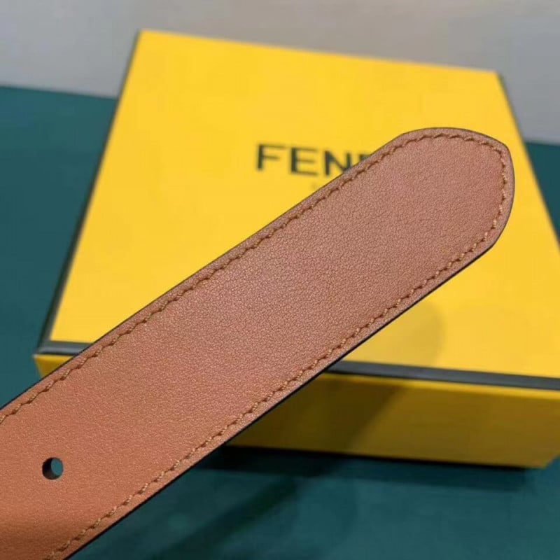 Fendi Baguette 30mm FF Buckle Belt 8C05311 Light Brown view 8
