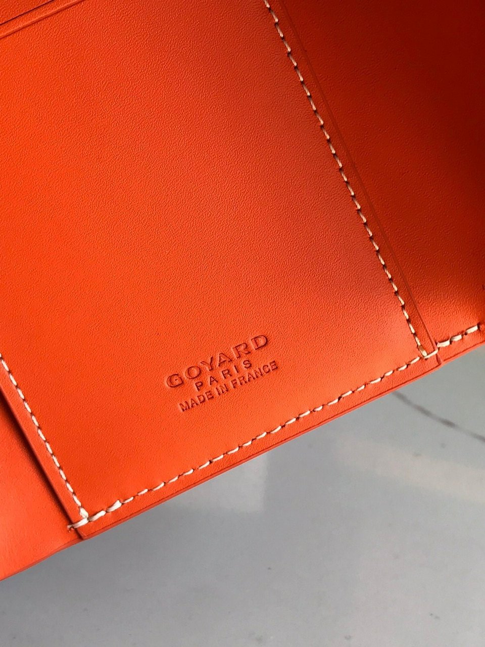 Goyard Saint-Gabriel Wallet 12 Cm Orange Calfskin And Goyardine Canvas 12cm view 8