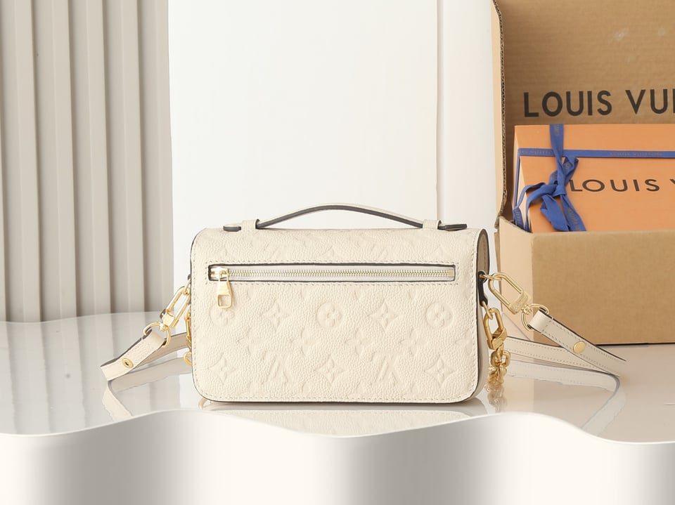 Louis Vuitton Pochette Métis East West Monogram Empreinte Leather – Women – Handbags Cream view 7