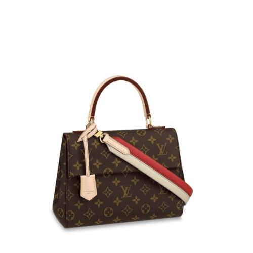 Louis Vuitton Cluny Brown Beige And Red Strap 25Cm view 2
