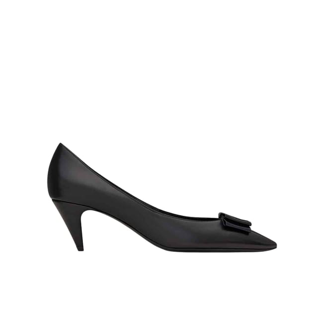 Saint Laurent Women’S Anais Bow Pumps In Black