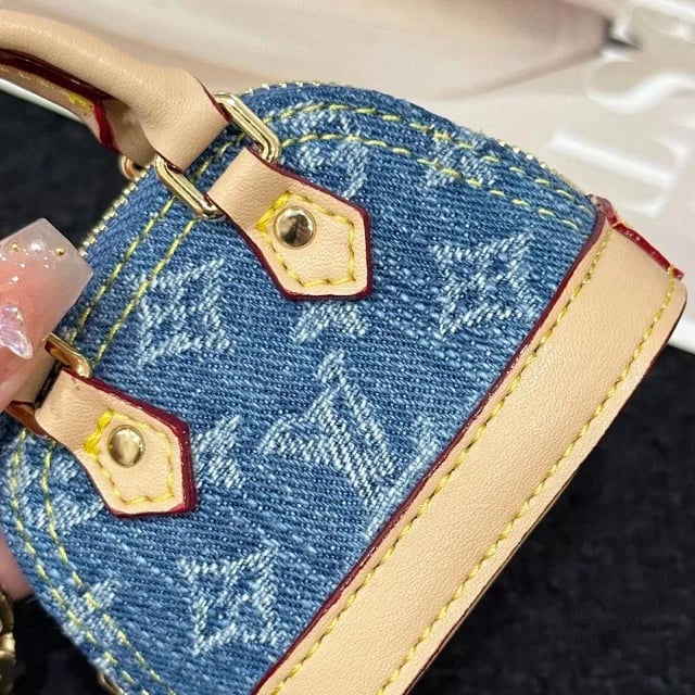 Louis Vuitton Alma Monogram Multicolor LV x™ Microphone Accessories 9cm/3.5in Denim Color M83669 view 6