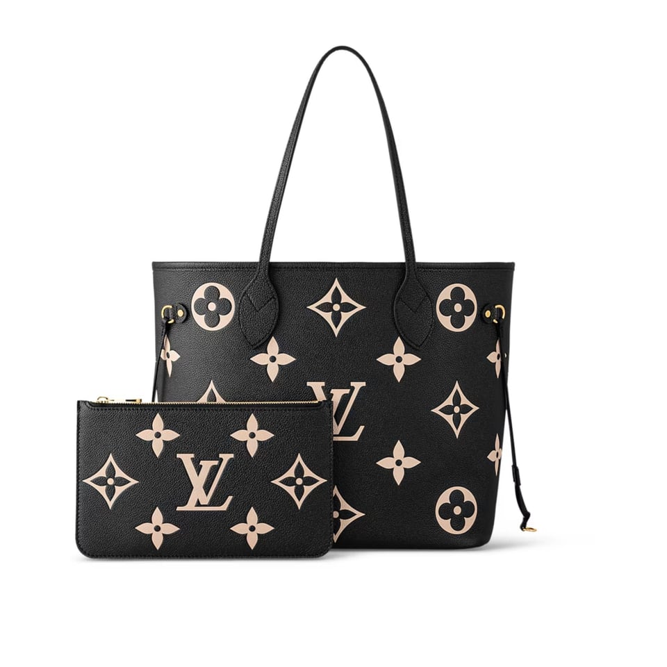 Louis Vuitton Neverfull MM Tote Bag Monogram Empreinte Black 31cm M58907 view 2