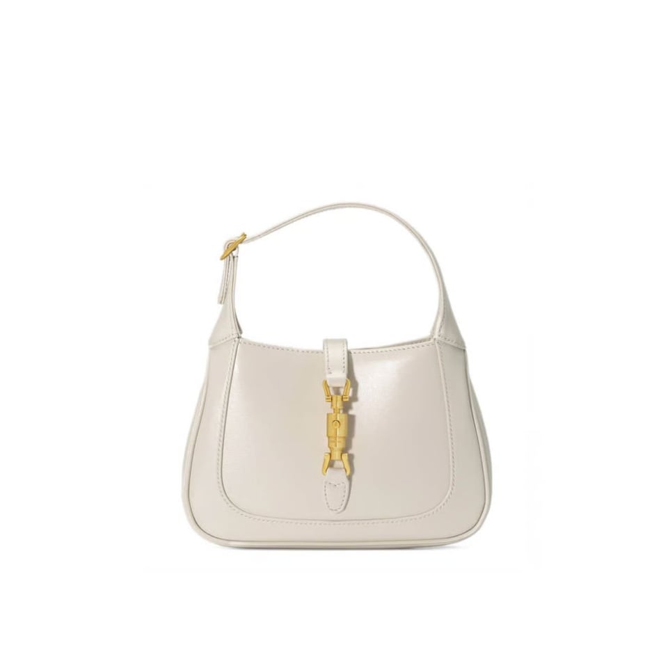 Gucci Jackie 1961 Mini Hobo Bag In White Leather 19cm view 2