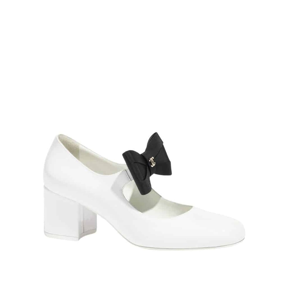 Chanel Mary Janes White And Black G45356 B15113 Nt688 view 2