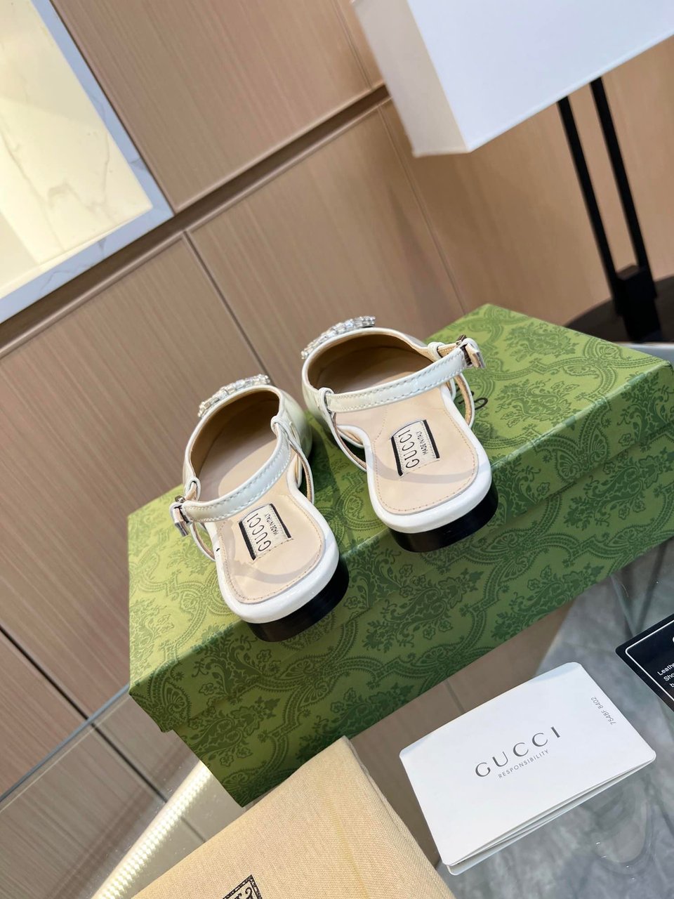 Gucci Gg Crystal Slingback White view 3