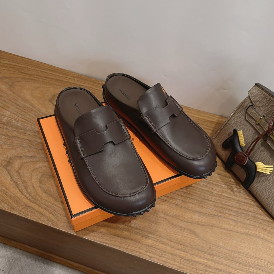 Hermes Mix Mule Marron Ébène Color Calfskin H261952ZHME420 view 8