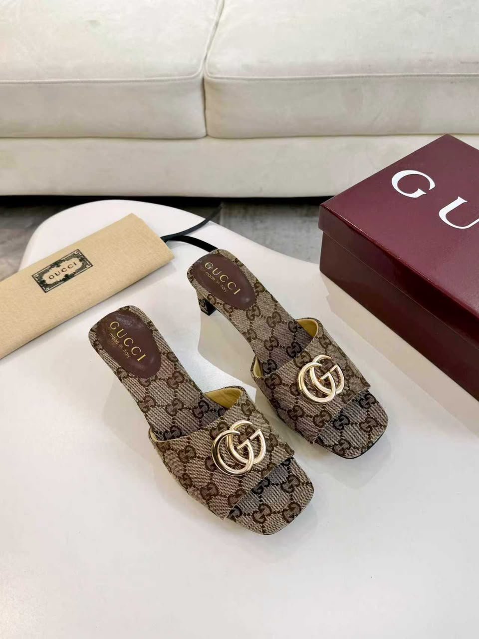 Gucci Slide Sandal With Double G 871481 FAFUW 9611 For Women view 8