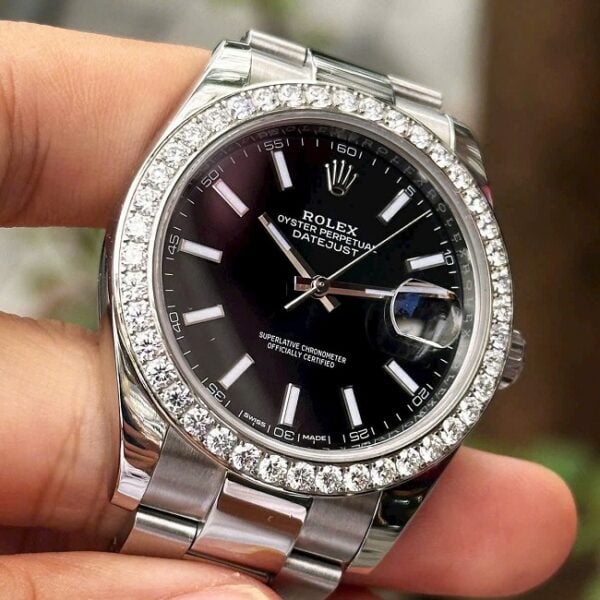 [Superclone] Rolex Datejust 36mm Bright Black Dial Jubilee 126284RBR view 3