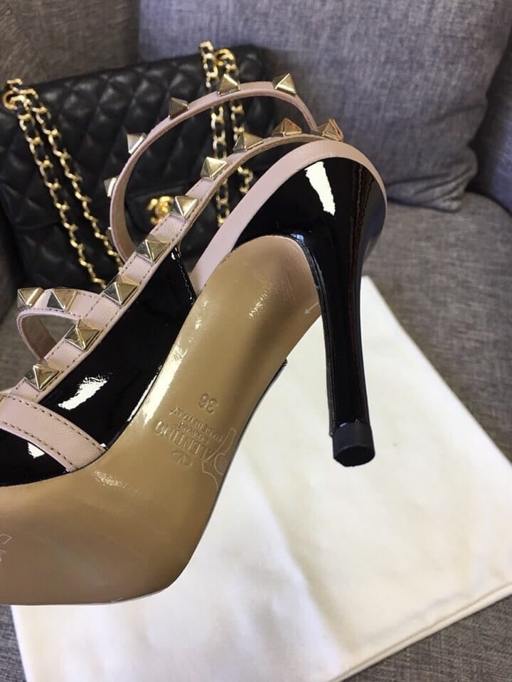 Valentino Patent Rockstud Caged Pump 100Mm Black Zw2S0393Vnwn91 view 7