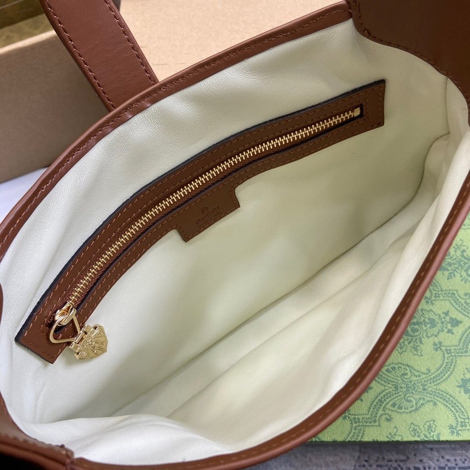 Gucci Jackie 1961 Small Hobo Bag In Brown Leather 27.5cm view 11